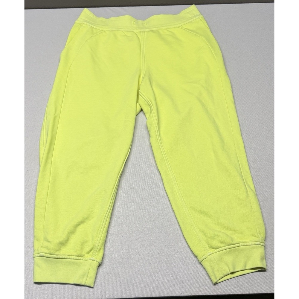 Lululemon Scuba High Rise Cropped Jogger Neon Highlight Yellow Women's 8 W6BZES